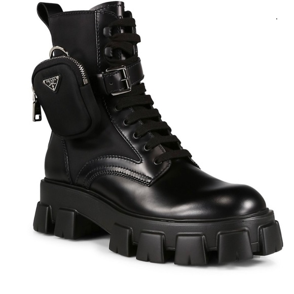 Booties prada
Leather zip pocket booties - Picture 2 of 5